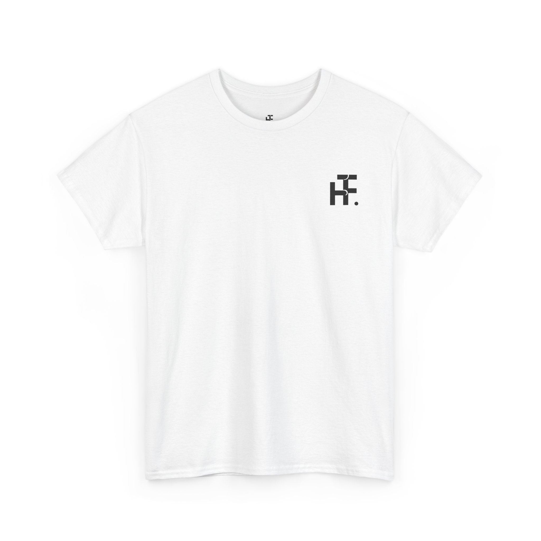Minimal Pixel Logo Tee — Small Chest Graphic Cotton T-Shirt