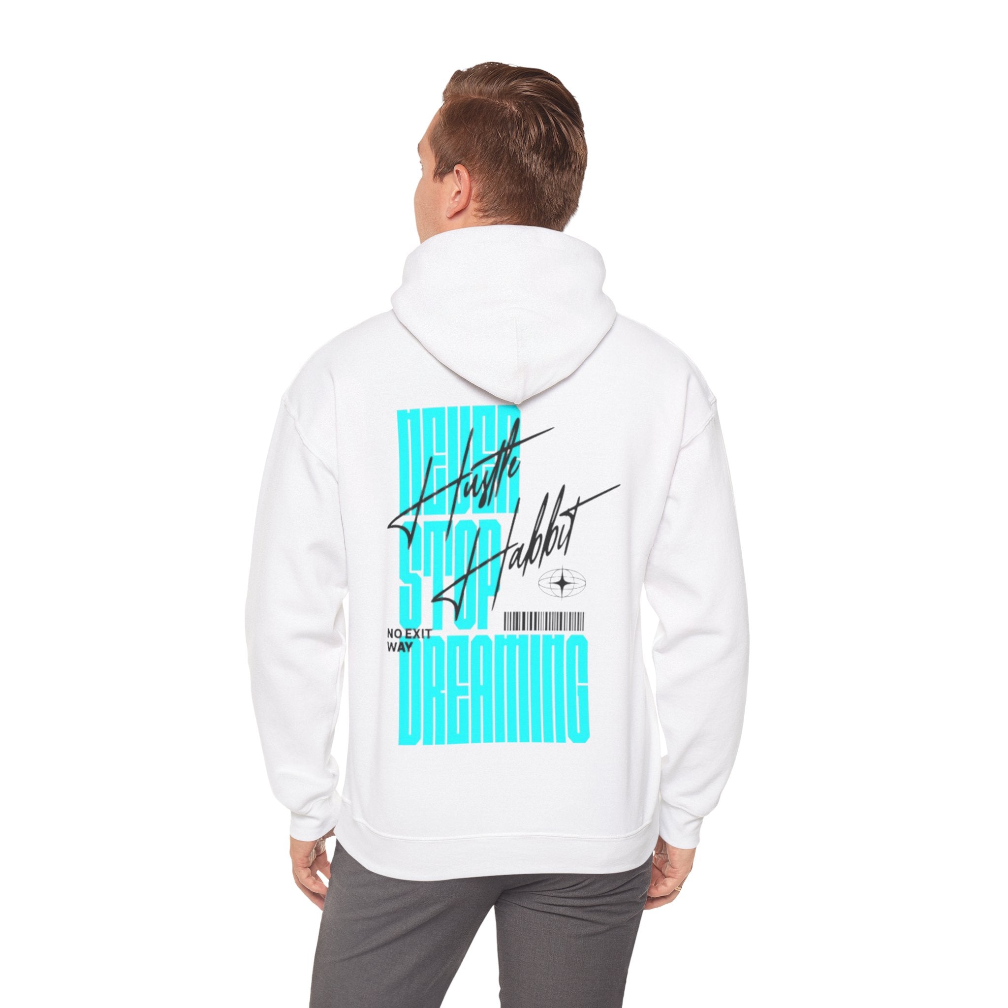 Dreaming Hoodie – Retro Futuristic 'Never Stop Dreaming' Graphic Pullover