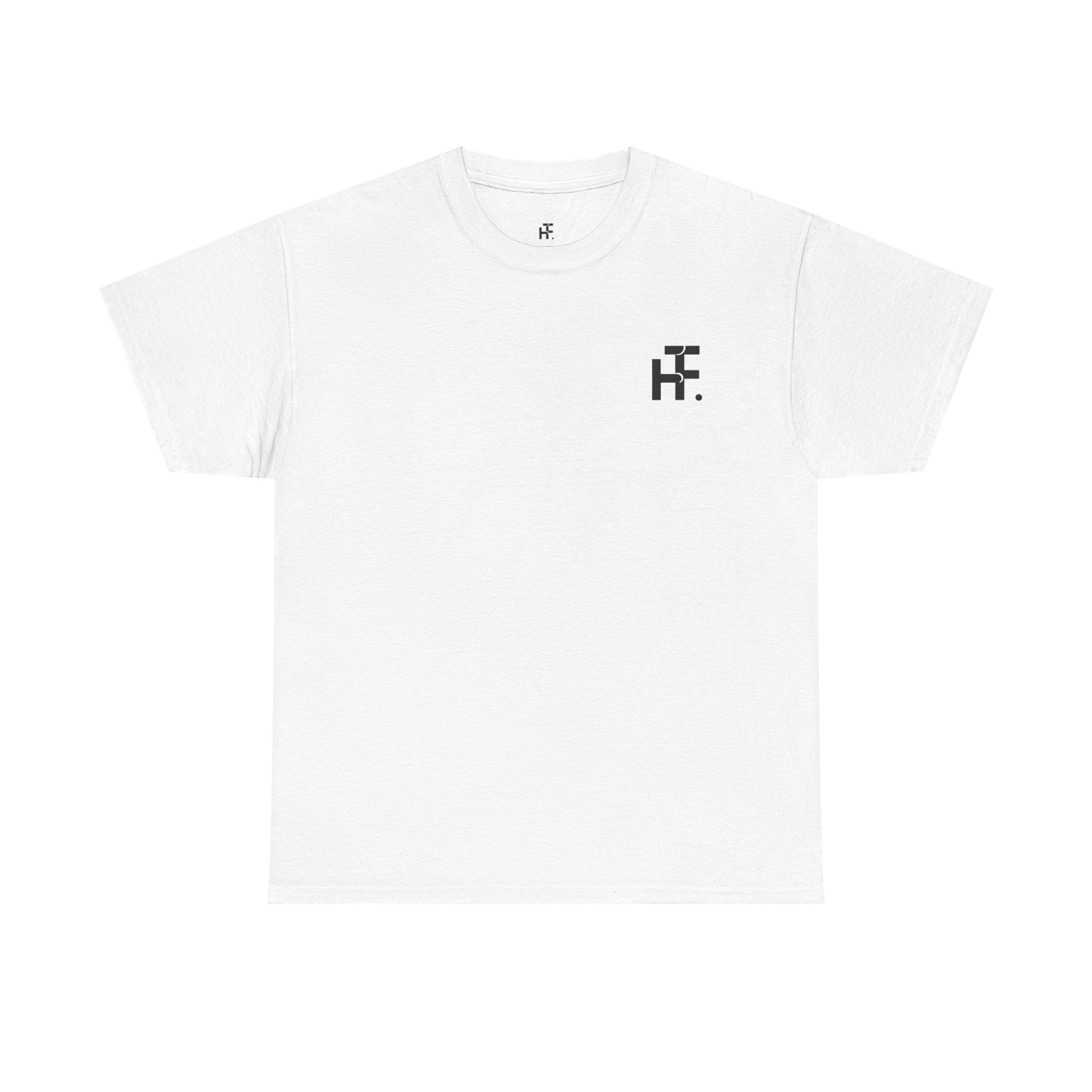 Minimal Pixel Logo Tee — Small Chest Graphic Cotton T-Shirt