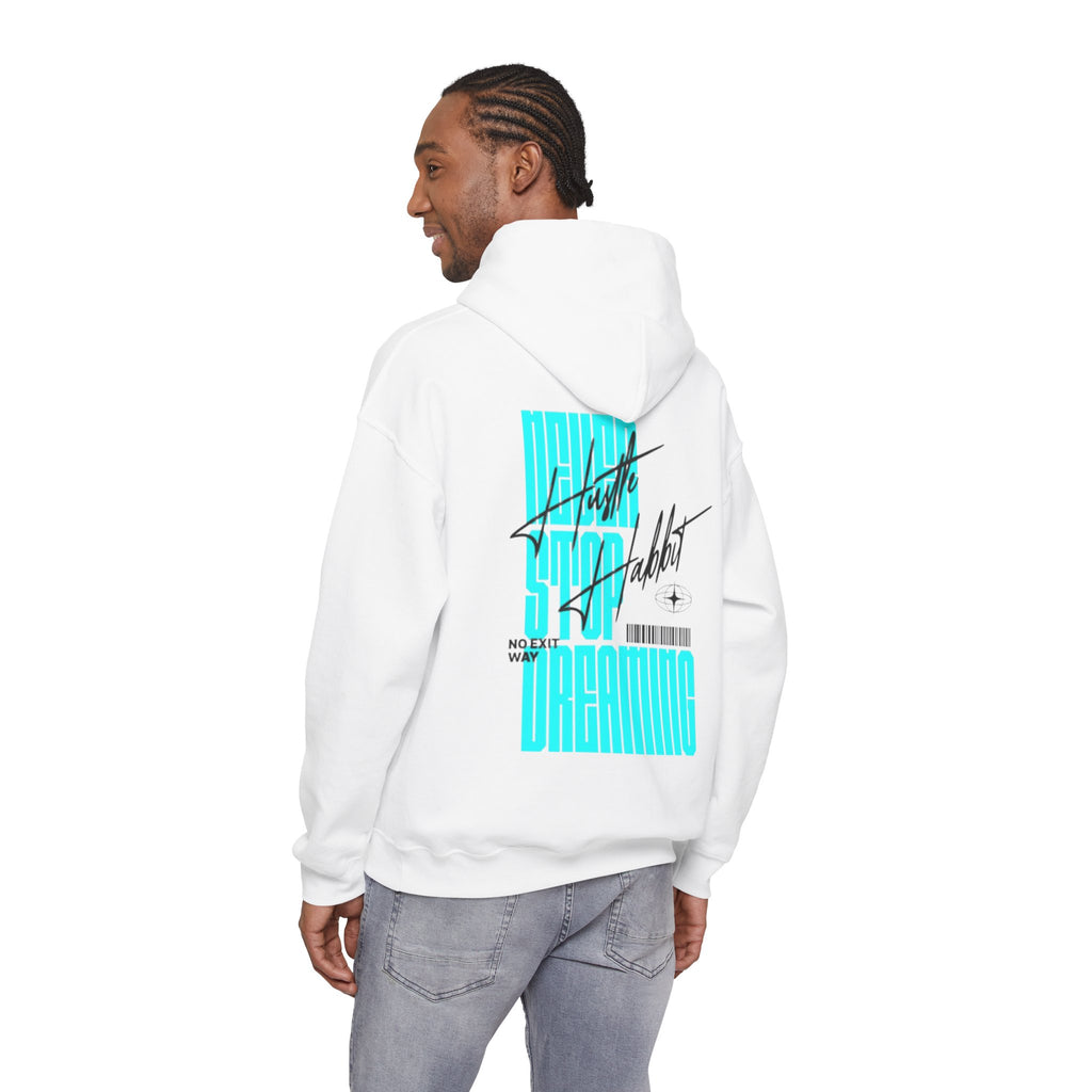 Dreaming Hoodie – Retro Futuristic 'Never Stop Dreaming' Graphic Pullover