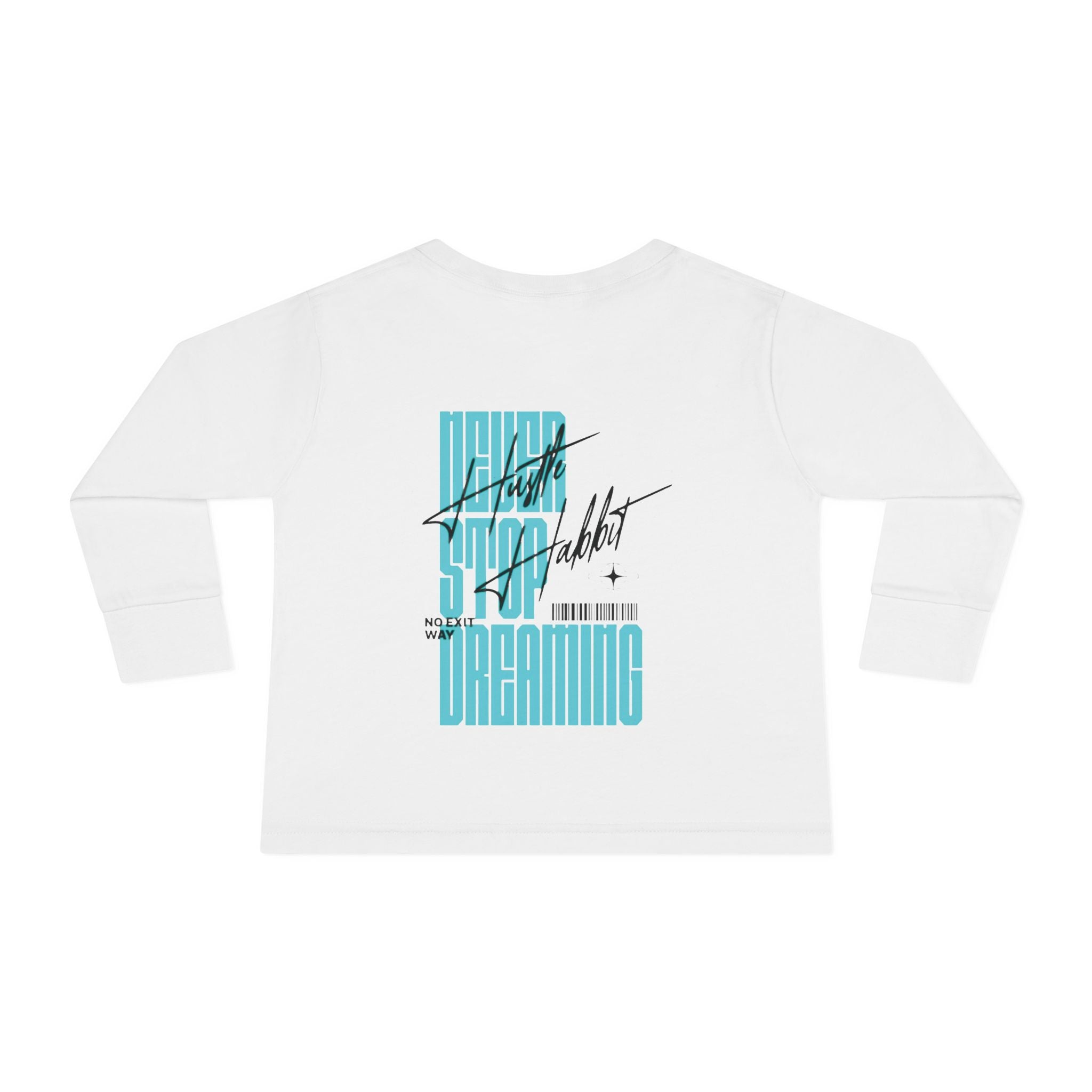 Toddler Long Sleeve Tee — "Never Stop Dreaming" Inspirational Kids Shirt