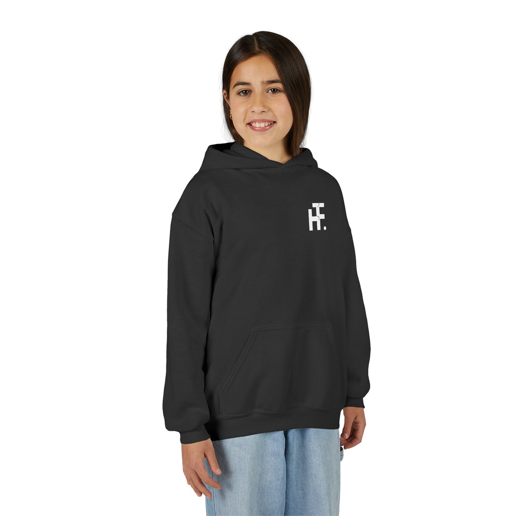 Youth Skateboard Hoodie – 'Skate!' Graphic Pullover with Skater Flame Design