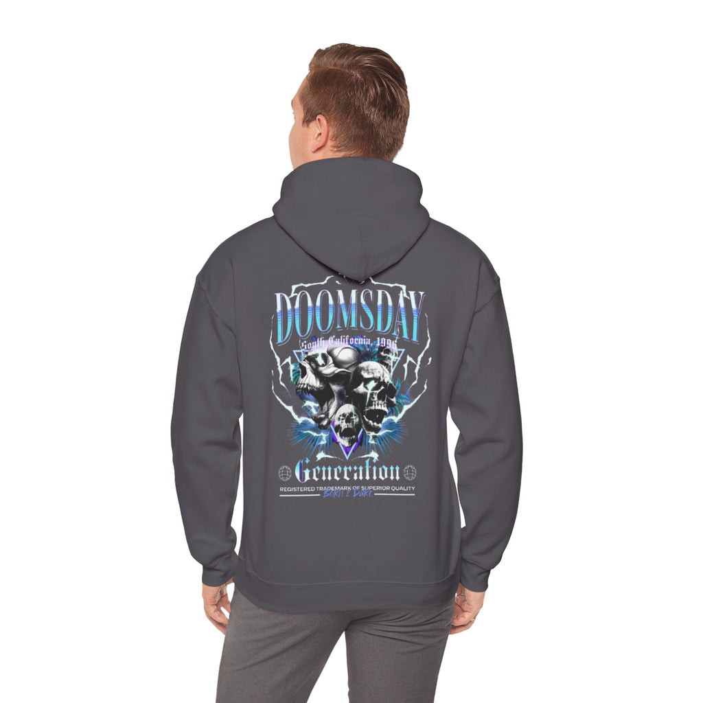 Doomsday Skull Hoodie – Gothic Graphic Backprint Pullover