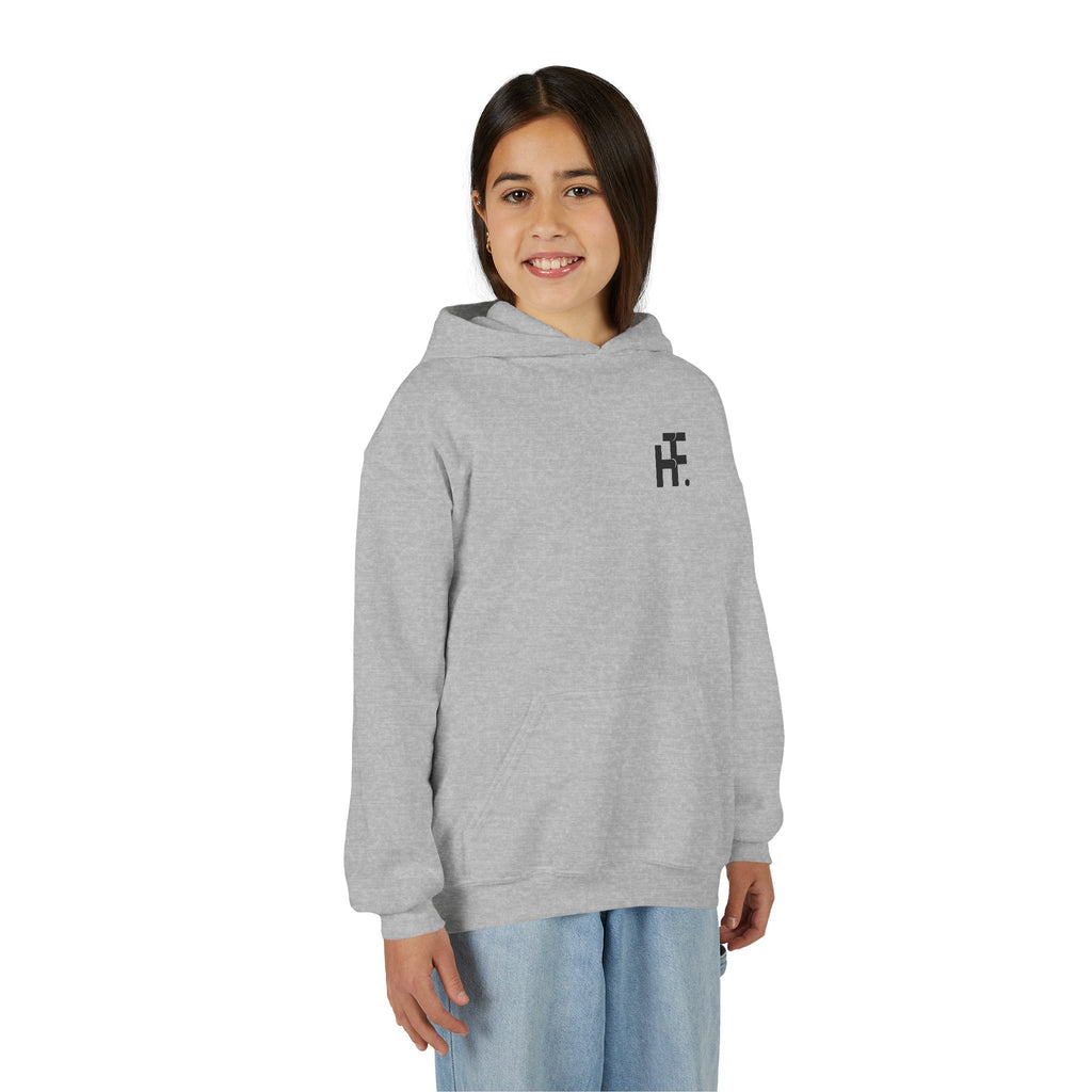 Youth Skateboard Hoodie – 'Skate!' Graphic Pullover with Skater Flame Design