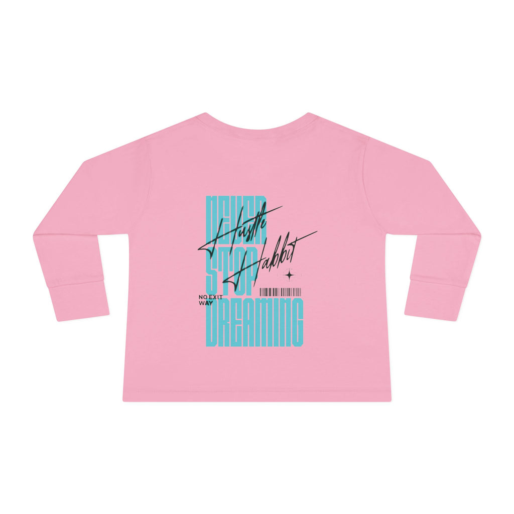 Toddler Long Sleeve Tee — "Never Stop Dreaming" Inspirational Kids Shirt